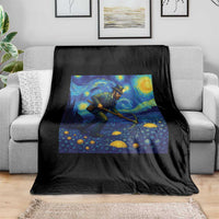 Gold Miner Starry Night Van Gogh Throw Blanket - Wonder Print Shop
