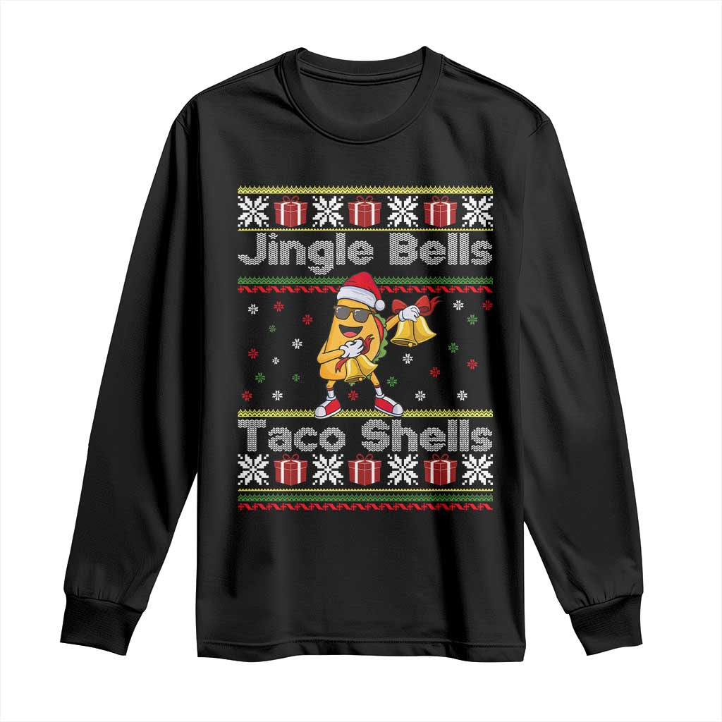 Funny Taco Christmas Long Sleeve Shirt Jigle Bells Taco Shells - Wonder Print Shop