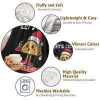 Funny Taco Mexican Christmas Throw Blanket Let Us Taco About Science - Wonder Print Shop