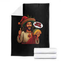 Funny Jesus Taco Mexican Throw Blanket Let Us Taco About Jesus - Wonder Print Shop