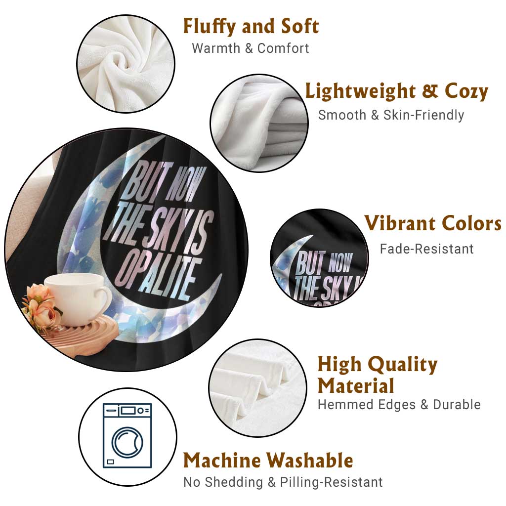 The Sky Is Opalite Moonstone Mystical Crystal Lover Throw Blanket - Wonder Print Shop