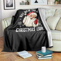 Santa Opalite Christmas Throw Blanket But Now The Sky Is Xmas Light - Wonder Print Shop