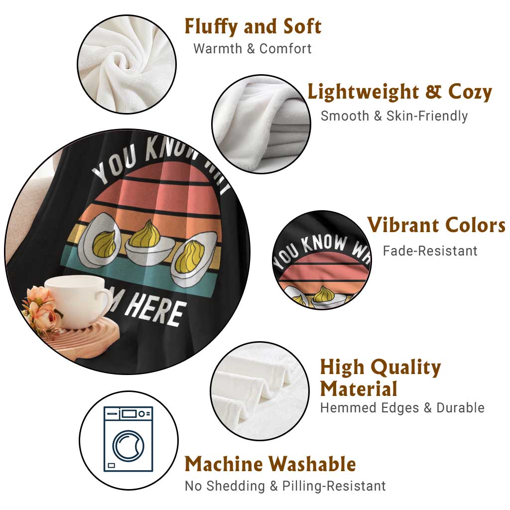 Funny Thanksgiving Dinner Throw Blanket You Know Why I Am Here - Wonder Print Shop