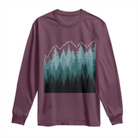 Hoa Hoa Hoa Long Sleeve Shirt Twilight Lover Pine Forest Cozy - Wonder Print Shop