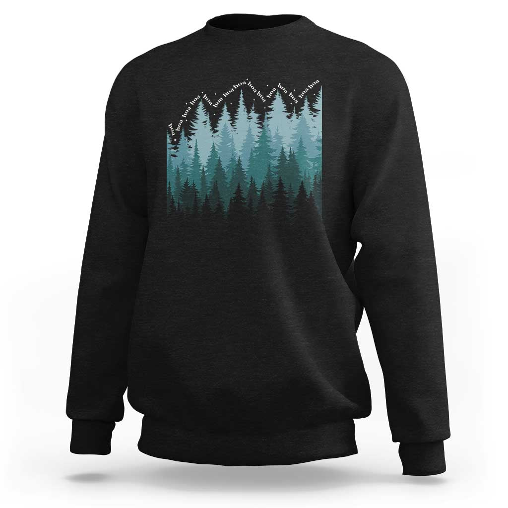 Hoa Hoa Hoa Sweatshirt Twilight Lover Pine Forest Cozy - Wonder Print Shop