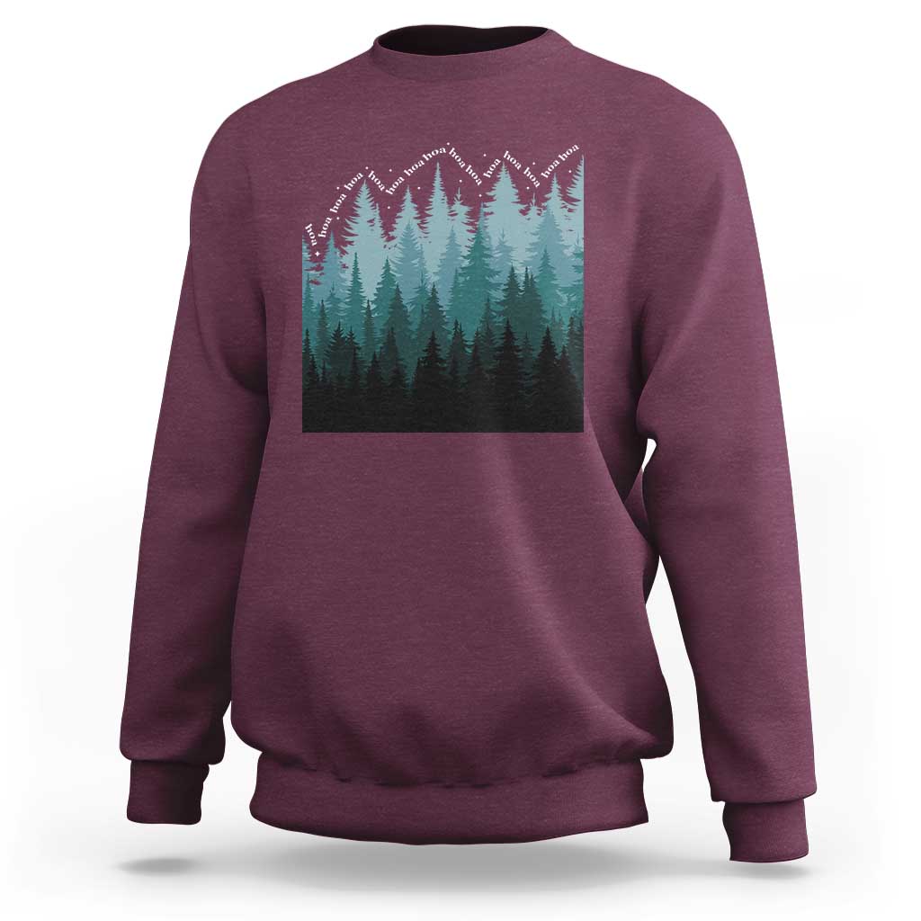 Hoa Hoa Hoa Sweatshirt Twilight Lover Pine Forest Cozy - Wonder Print Shop