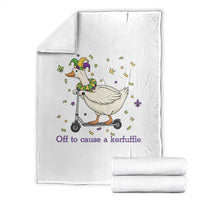 Mardi Gras Silly Goose Throw Blanket Off To Cause A Kerfuffle