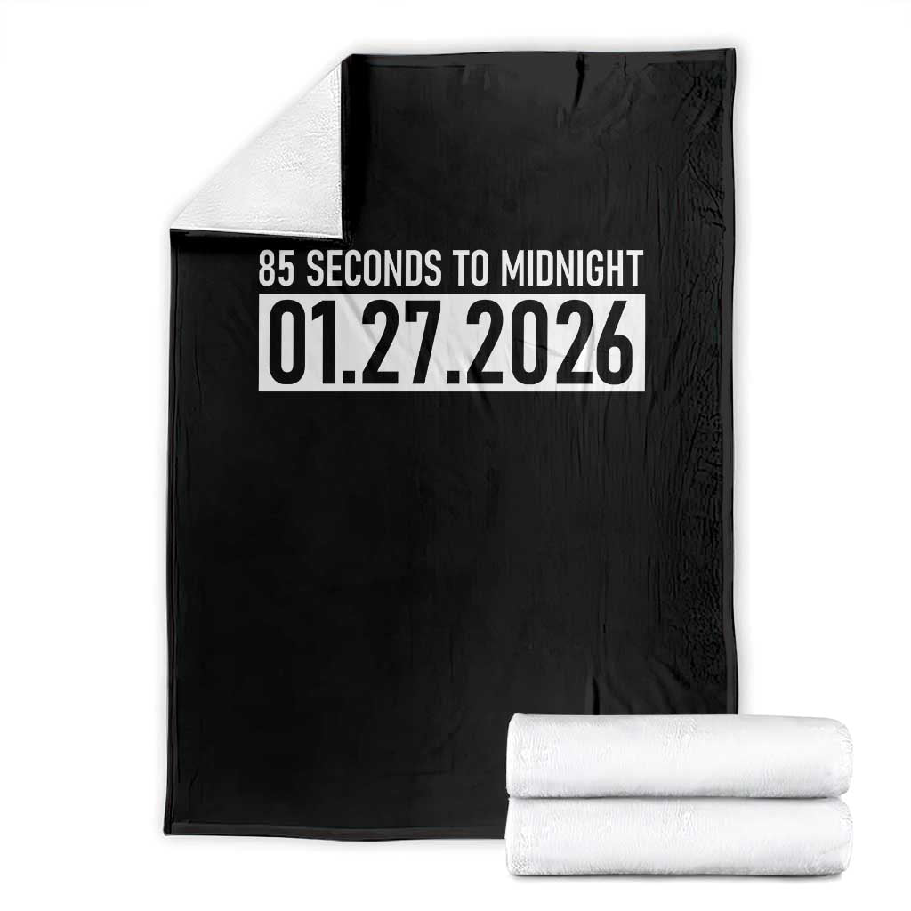 Doomsday Clock Armageddon Throw Blanket 85 Second To Midnight