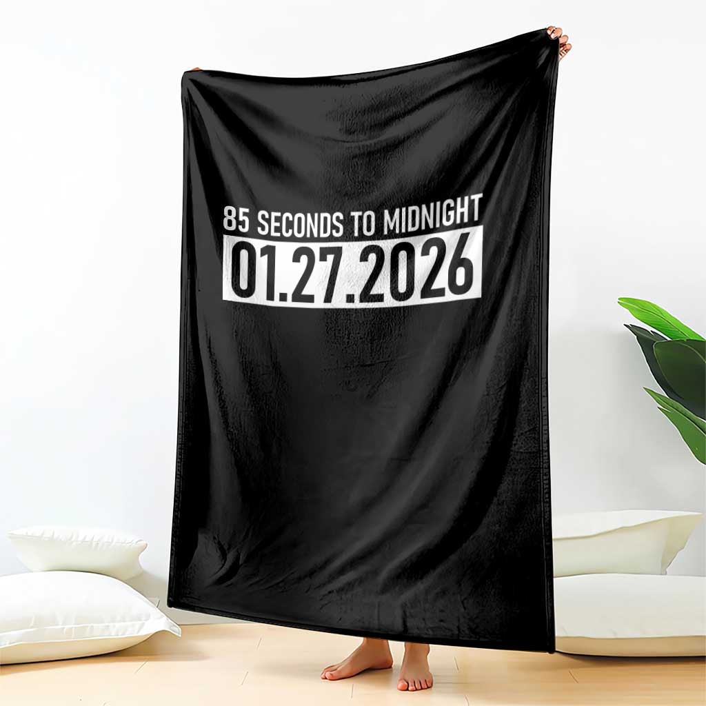 Doomsday Clock Armageddon Throw Blanket 85 Second To Midnight