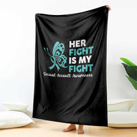 Sexual Assault Awareness Throw Blanket Her Fight is My Fight