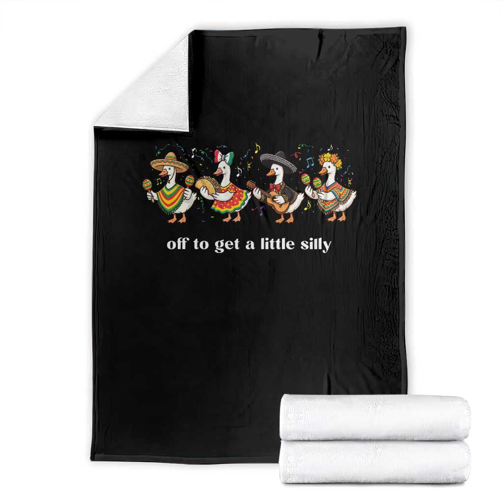 Funny Silly Goose Cinco De Mayo Throw Blanket Off To Get A Little Silly