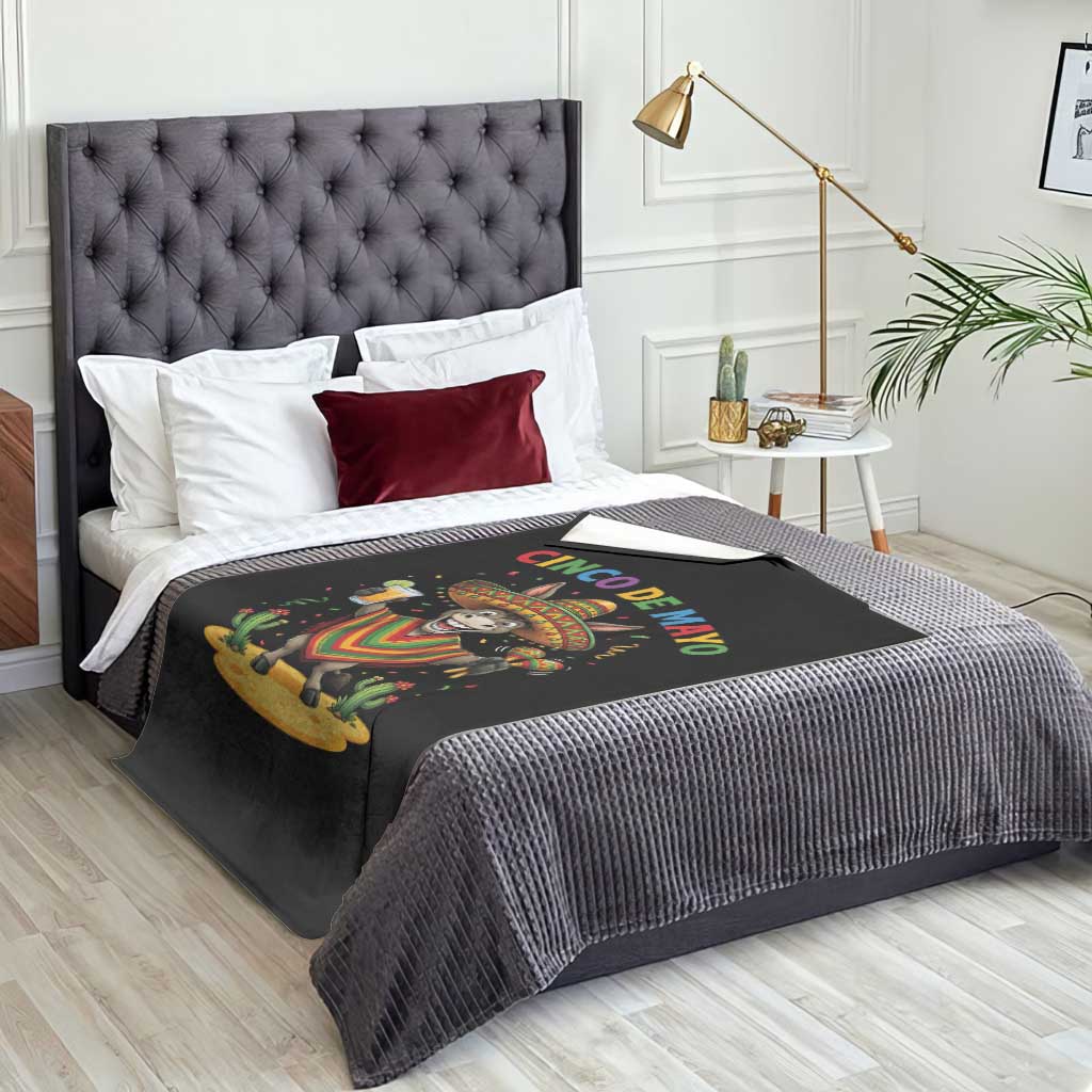 Cinco de Mayo Donkey Mexican Fiesta Throw Blanket