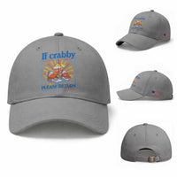 If Crabby Please Return To The Beach Baseball Cap Funny Summer Crab