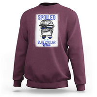 Blue Collar Wife Life Messy Bun Sweatshirt - Wonder Print Shop