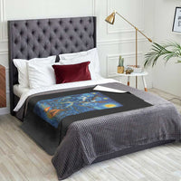 Wedigo Cryptid Christmas Throw Blanket Native American Starry Night Xmas - Wonder Print Shop