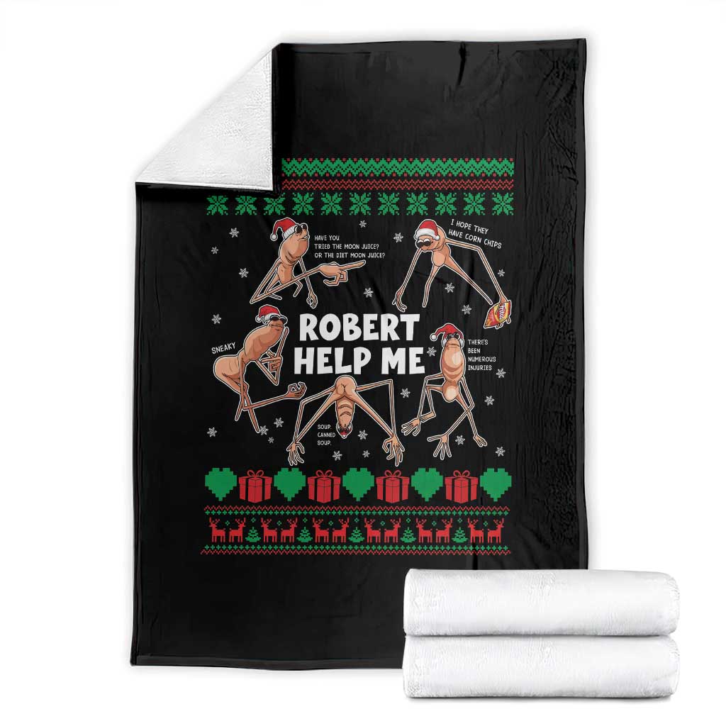 Marcus The Worm Robert Meme Christmas Throw Blanket - Wonder Print Shop