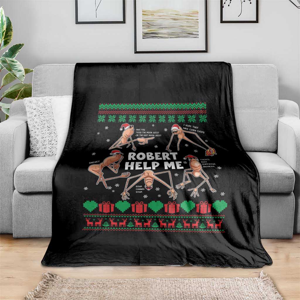 Marcus The Worm Robert Meme Christmas Throw Blanket - Wonder Print Shop