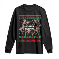 Marcus The Worm Robert Meme Christmas Long Sleeve Shirt - Wonder Print Shop