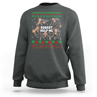 Marcus The Worm Robert Meme Christmas Sweatshirt - Wonder Print Shop