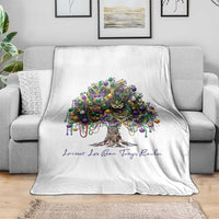 Mardi Gras Mask Tree Throw Blanket Laissez Les Bon Temps Rouler