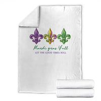 Mardi Gras Throw Blanket Let The Good Time Roll