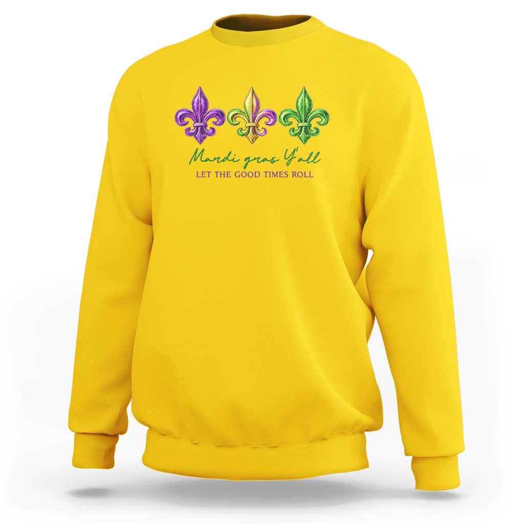 Mardi Gras Sweatshirt Let The Good Time Roll