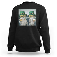 Funny St Patricks Day Cats Drinking Beer Meme Sweatshirt