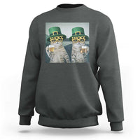 Funny St Patricks Day Cats Drinking Beer Meme Sweatshirt