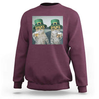 Funny St Patricks Day Cats Drinking Beer Meme Sweatshirt
