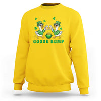 Funny St Patricks Day Goose Drinking Beer Sweatshirt Goose Bump