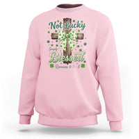 Shamrock Cross Irish St Patrick's Day Sweatshirt Not Lucky Simply Blessed