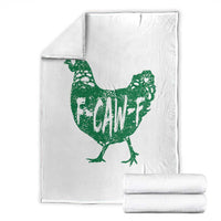F Caw F Lucky Chicken Throw Blanket Funny St Patricks Day