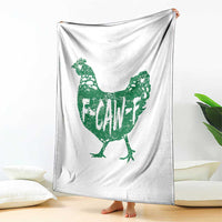 F Caw F Lucky Chicken Throw Blanket Funny St Patricks Day