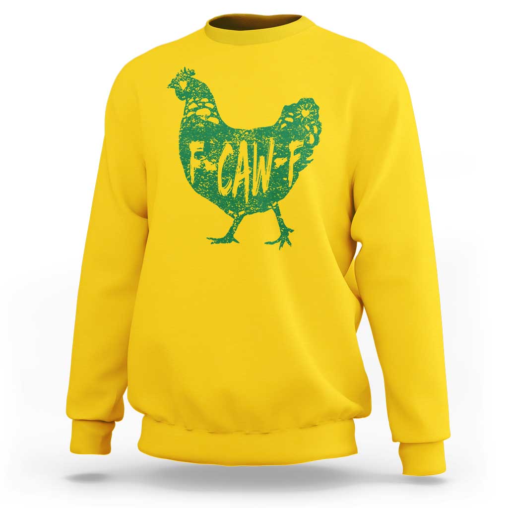 F Caw F Lucky Chicken Sweatshirt Funny St Patricks Day