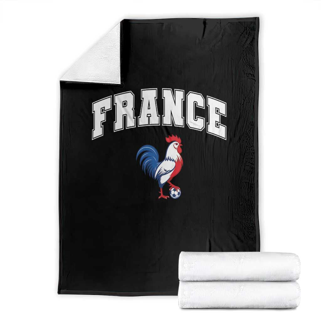 France Flag Gallic Rooster French National Pride Throw Blanket