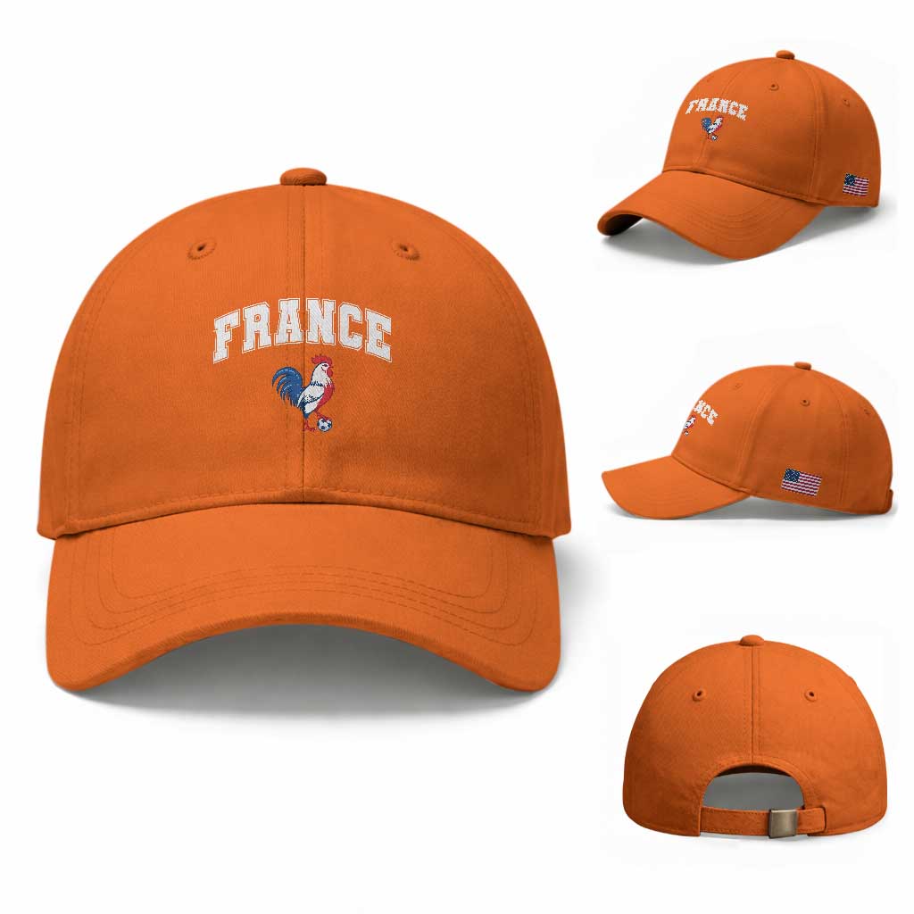 France Flag Gallic Rooster French National Pride Baseball Cap