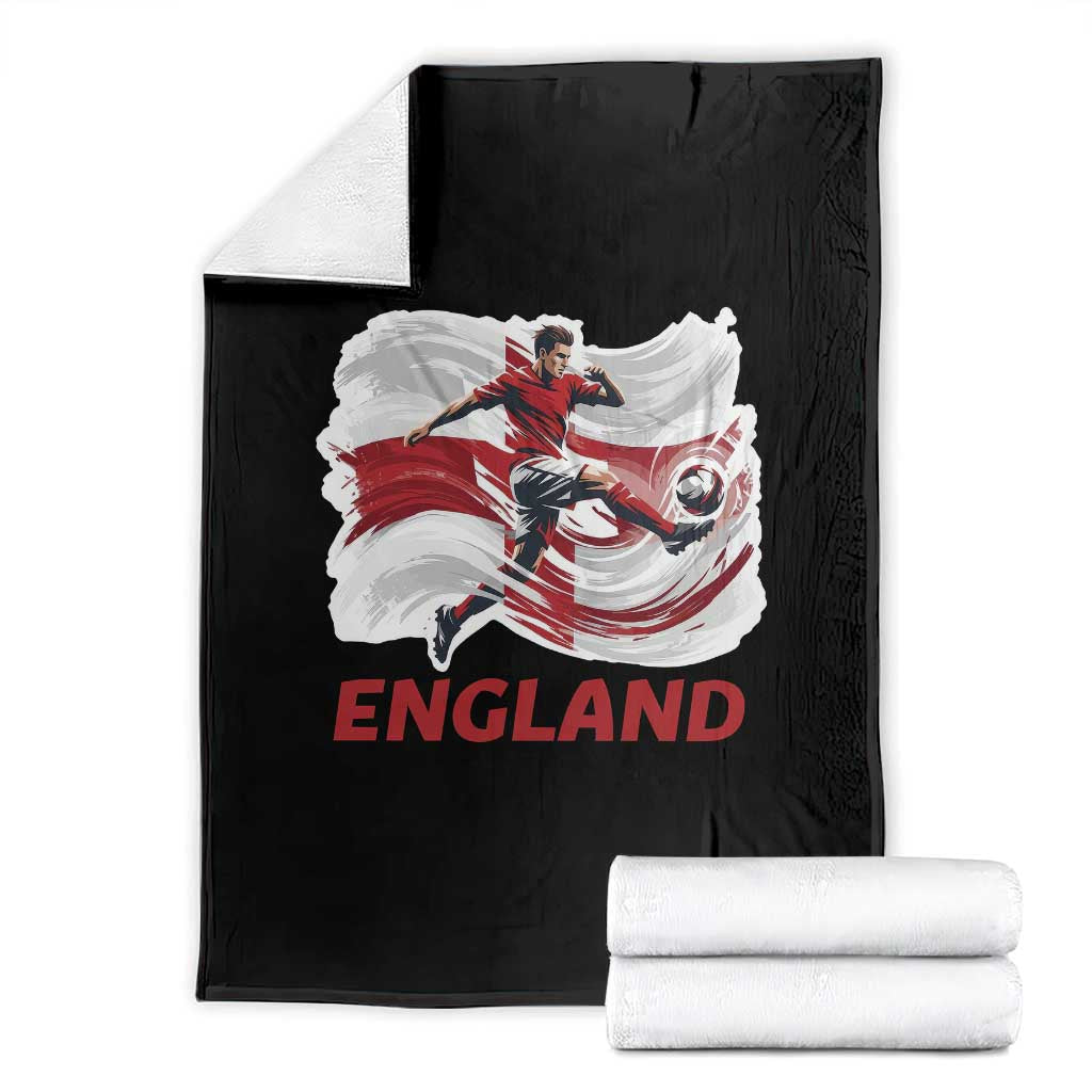 England Soccer Fan English Flag Throw Blanket