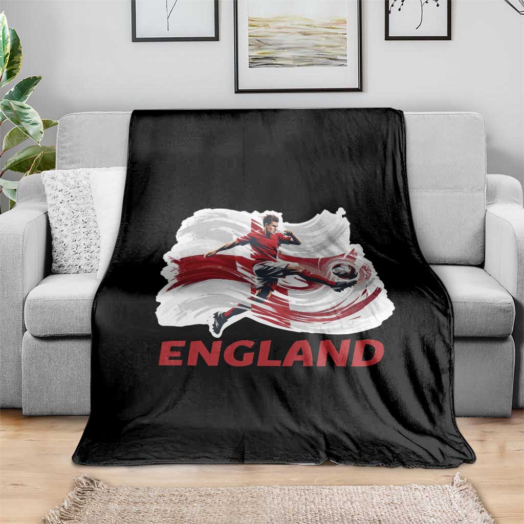England Soccer Fan English Flag Throw Blanket