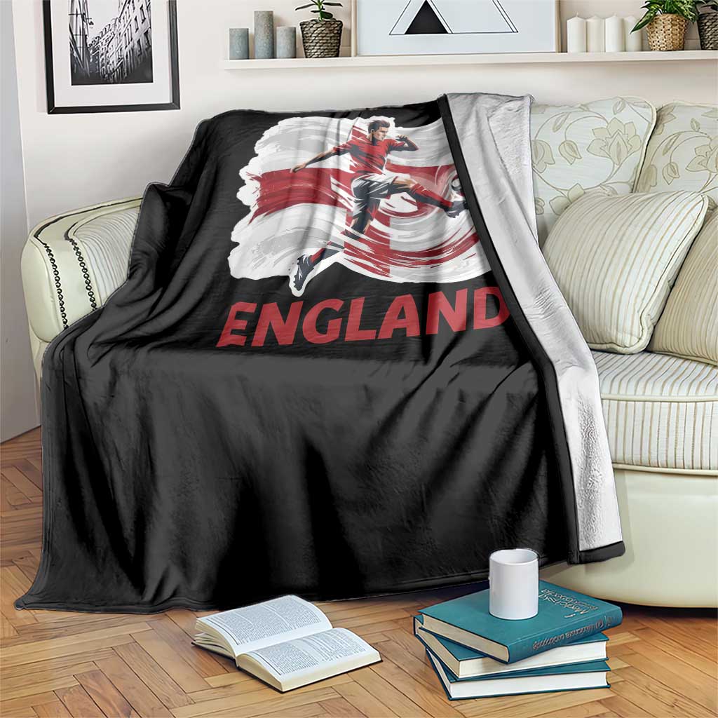England Soccer Fan English Flag Throw Blanket