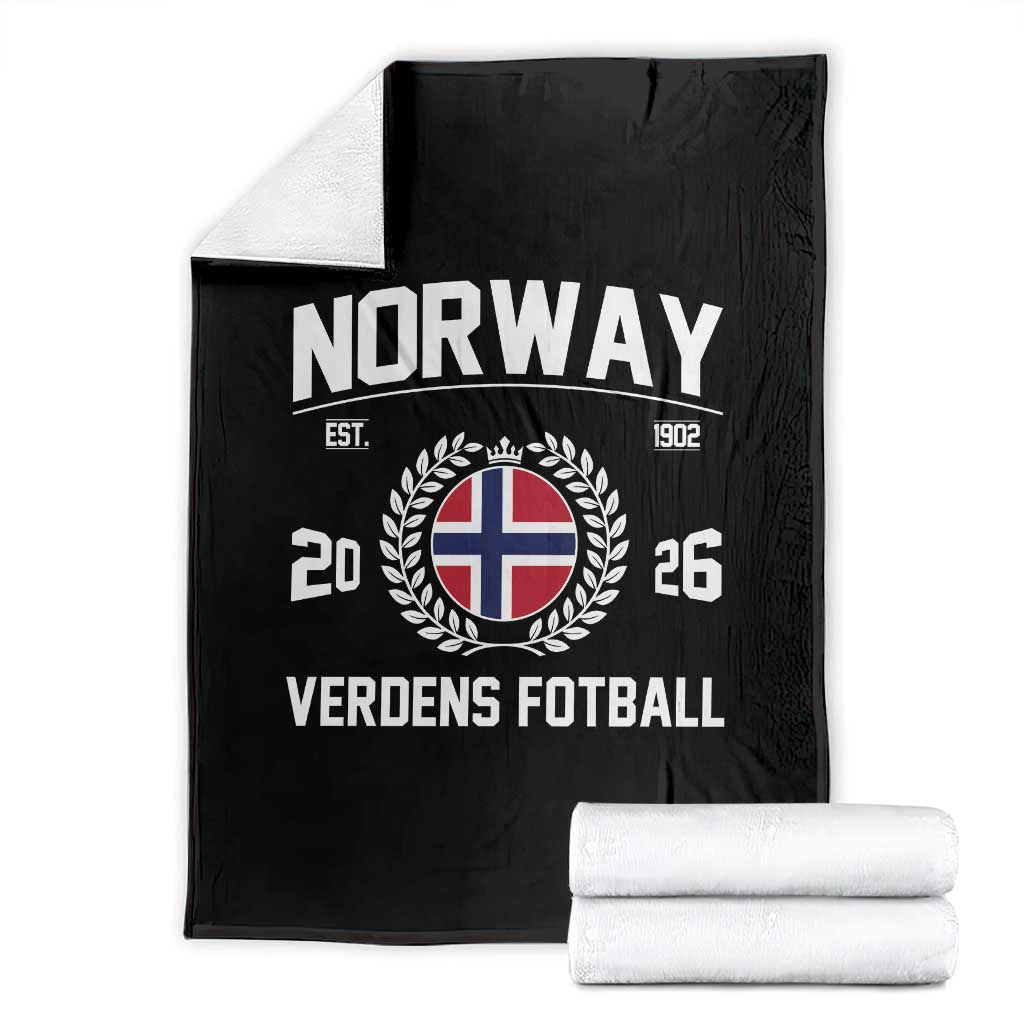 Norway Soccer Football Fan 2026 Norwegian Flag Throw Blanket