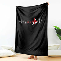 England Heartbeat EKG English Flag Map Throw Blanket