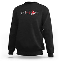 England Heartbeat EKG English Flag Map Sweatshirt