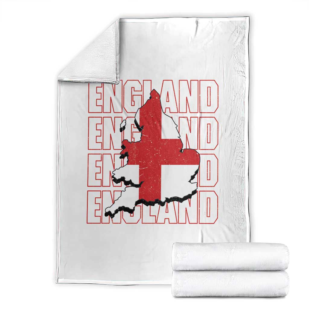 England Map St George's Cross English Roots Throw Blanket