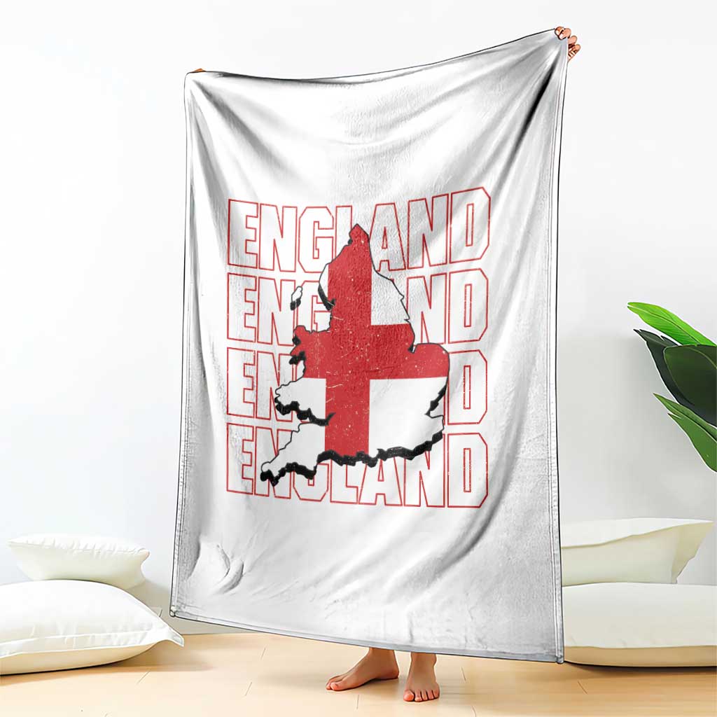 England Map St George's Cross English Roots Throw Blanket