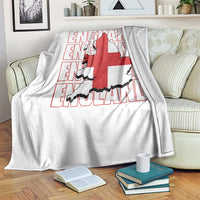 England Map St George's Cross English Roots Throw Blanket
