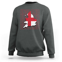 England Map St George's Cross English Roots Sweatshirt