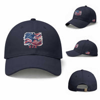 USA Soccer Fan American Flag Baseball Cap