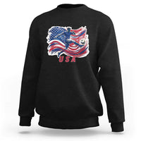 USA Soccer Fan American Flag Sweatshirt