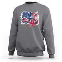 USA Soccer Fan American Flag Sweatshirt