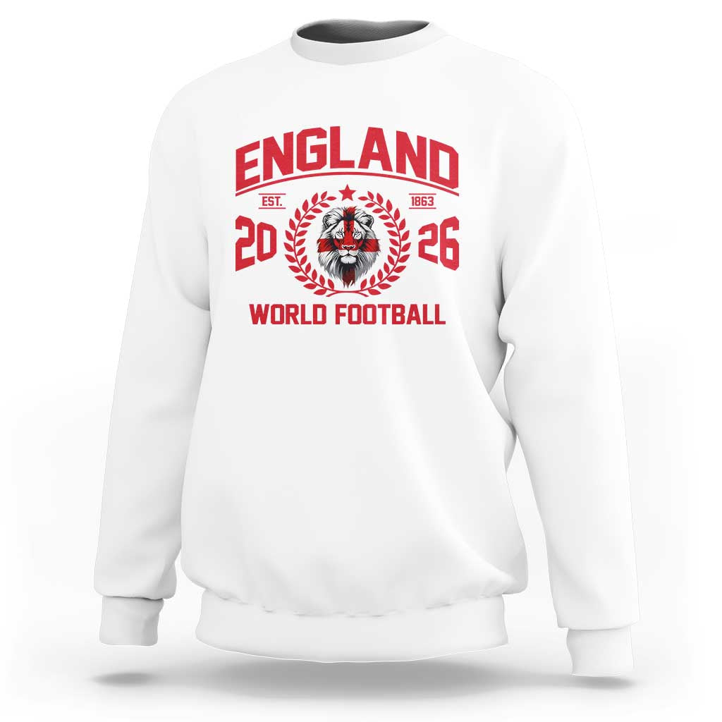 England Football Flag Sweatshirt Lion St George Cross Soccer Fan Patriotic